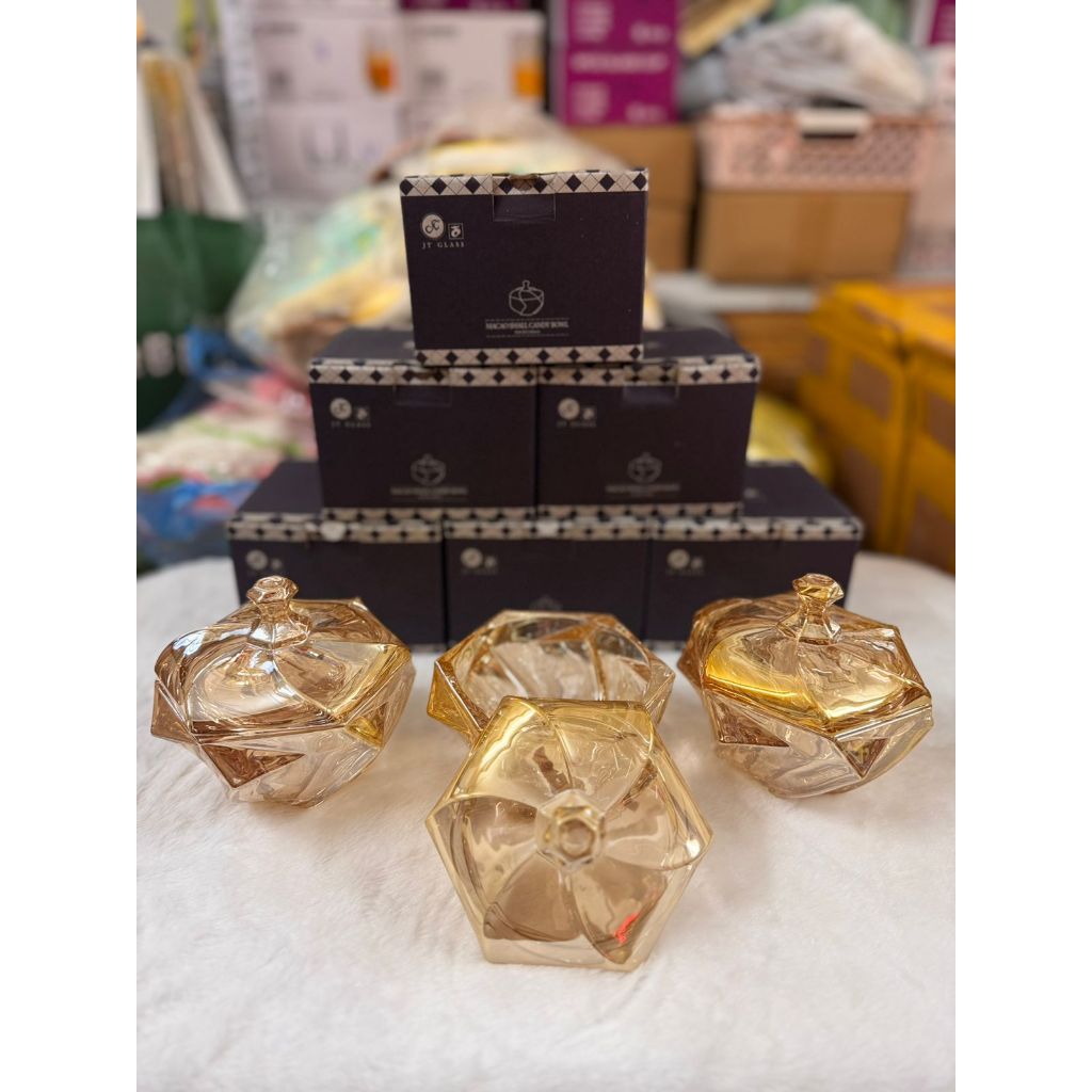 [Mẫu Mới] Hũ Thủy Tinh Pha Lê Cao Cấp Xoắn Phong Cách Hiện Đại, Hũ Đựng Mứt Tết, Bánh Kẹo Thủy Tinh 
