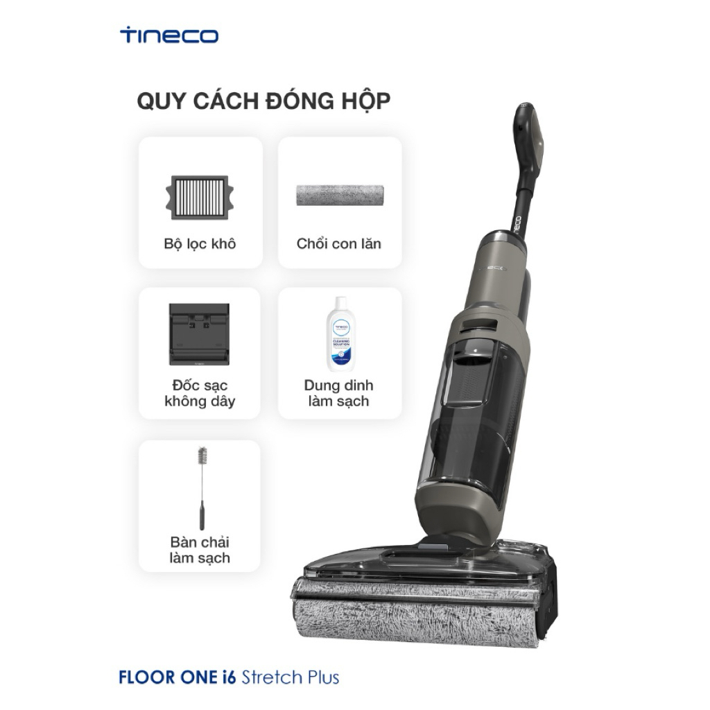 [Tineco] Máy hút bụi lau sàn Tineco Floor One i6 Stretch Plus