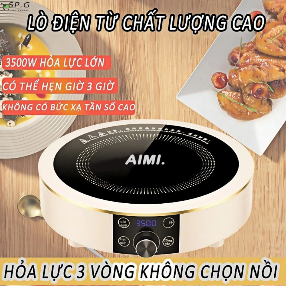 AIMI Bếp từ đơn Lumias LK24-220W/LK24-220E, điều khiển Núm xoay, màn hình cảm ứng LED