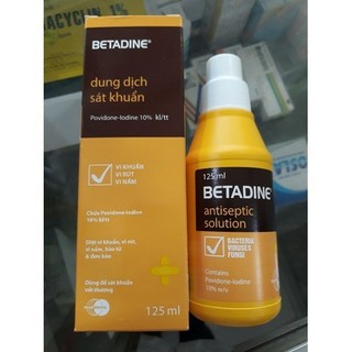 CHAI 125ML DUNG DỊCH SÁT KHUẨN BETADINE 10% date xa