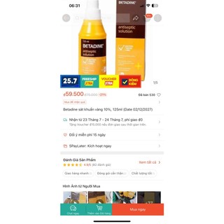 Dung Dịch Sát Khuẩn Betadine antiseptic solution 10% / Betadin