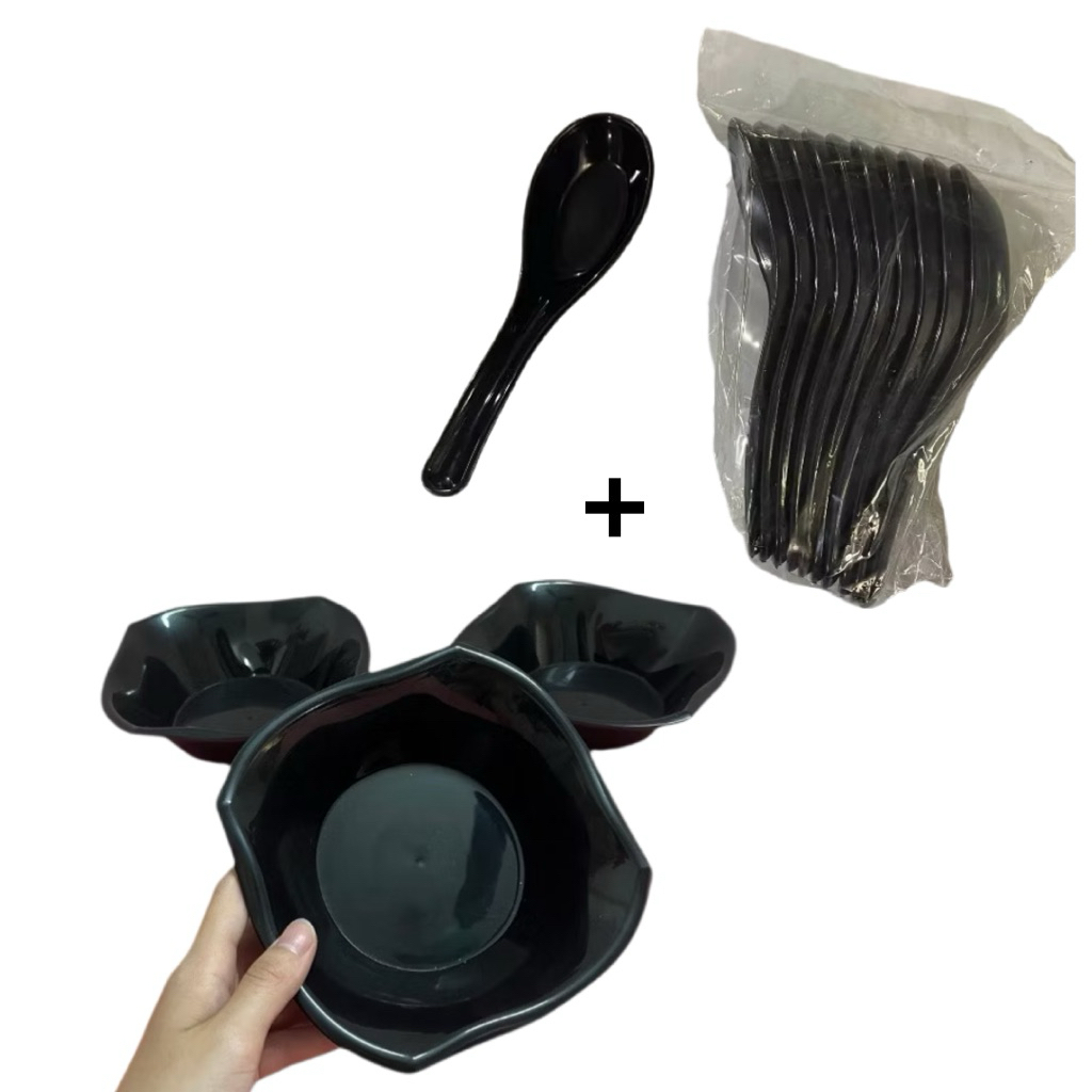 Combo 10 Bát Đựng Chè, Hoa Quả, Bát Nhựa Phíp Vuông Lượn Sóng - Tô Phíp Vuông Đựng Chè Kiếu Dáng Mới