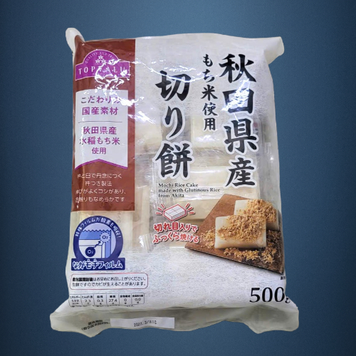 TOPVALU - gói TRẮNG 500g - BÁNH GẠO NẾP KIRIMOCHI / NHẬT BẢN / Glutinious Rice Cake form Akita