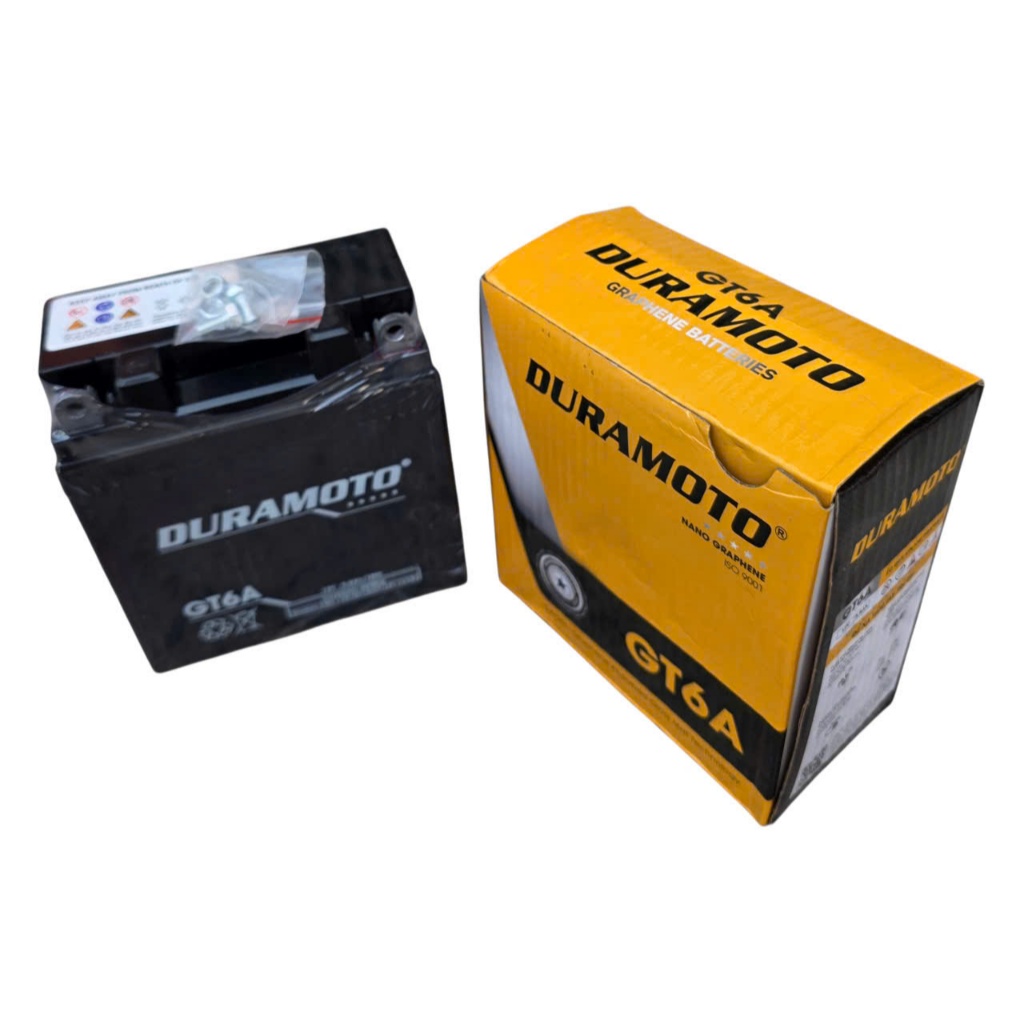 Ắc quy xe máy Honda Dream, Suzuki Viva, Yamato Jupiter/Taurus/ Sirius 12V 6Ah Duramoto GT6A