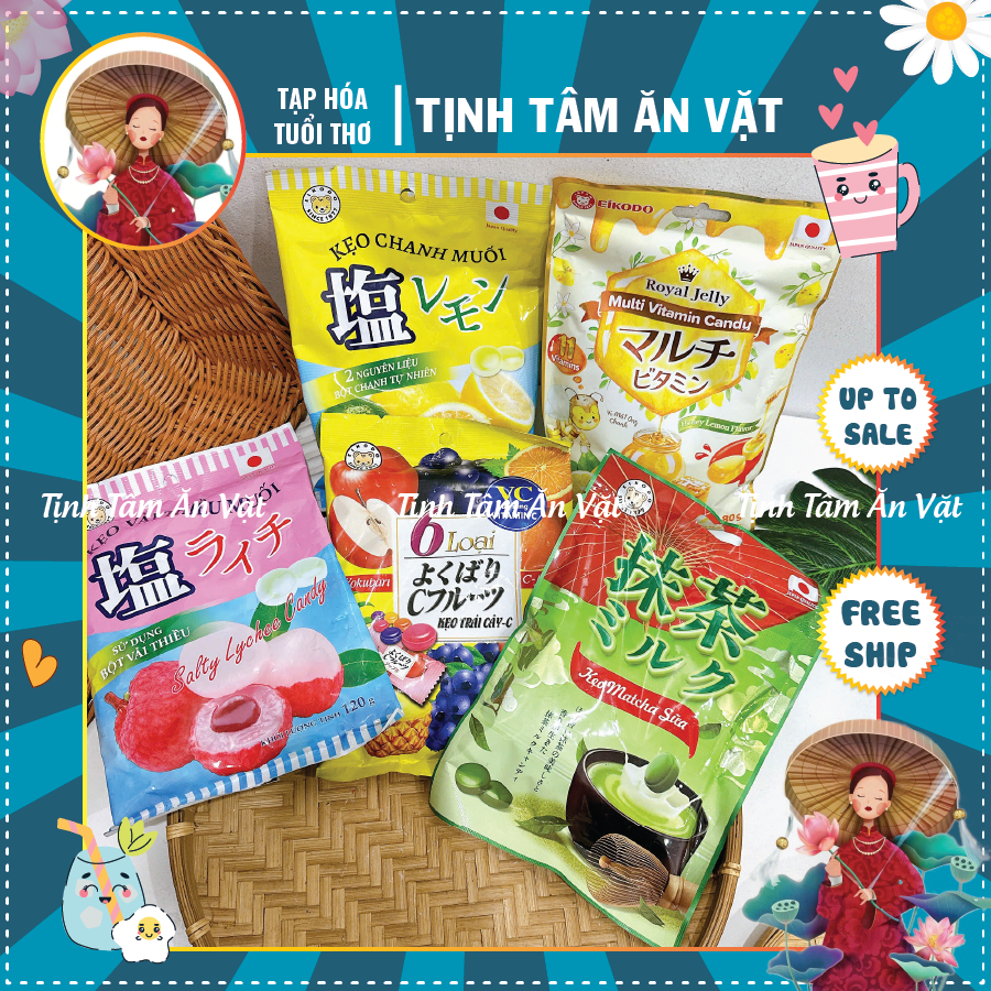 Kẹo ngậm trái cây các vị Eikodo Nhật Bản - Kẹo Eikodo bộ 5 vị thơm ngon