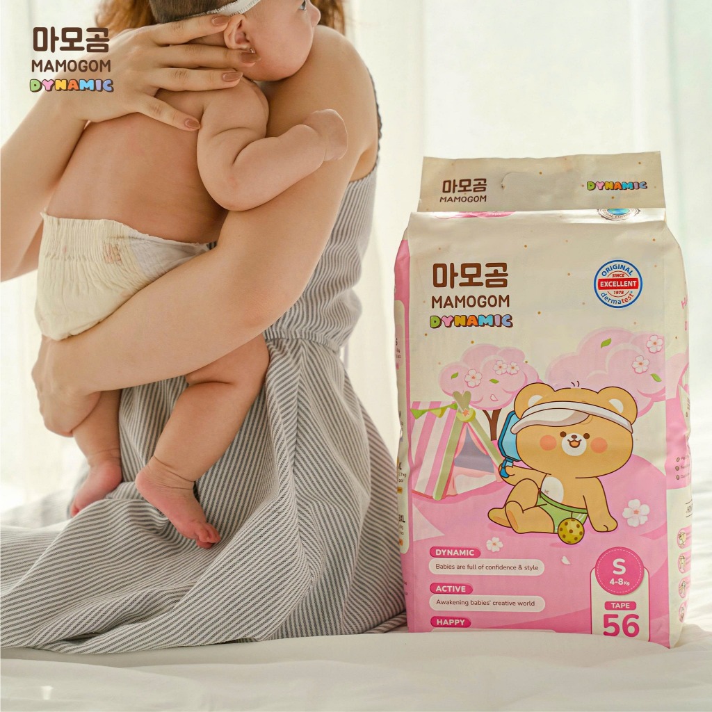 [ THÙNG 4 BỊCH ] Tã Bỉm MAMOGOM DYNAMIC Đủ Size Chính Hãng Mềm Mại, An Toàn Dino Baby