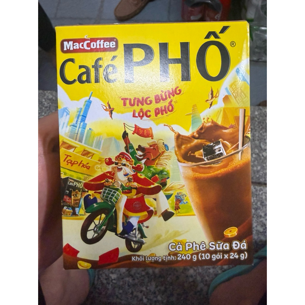Cà Phê Phố ( Cà Phê Sữa Đá ) Maccoffee Hộp 10 gói x 24g