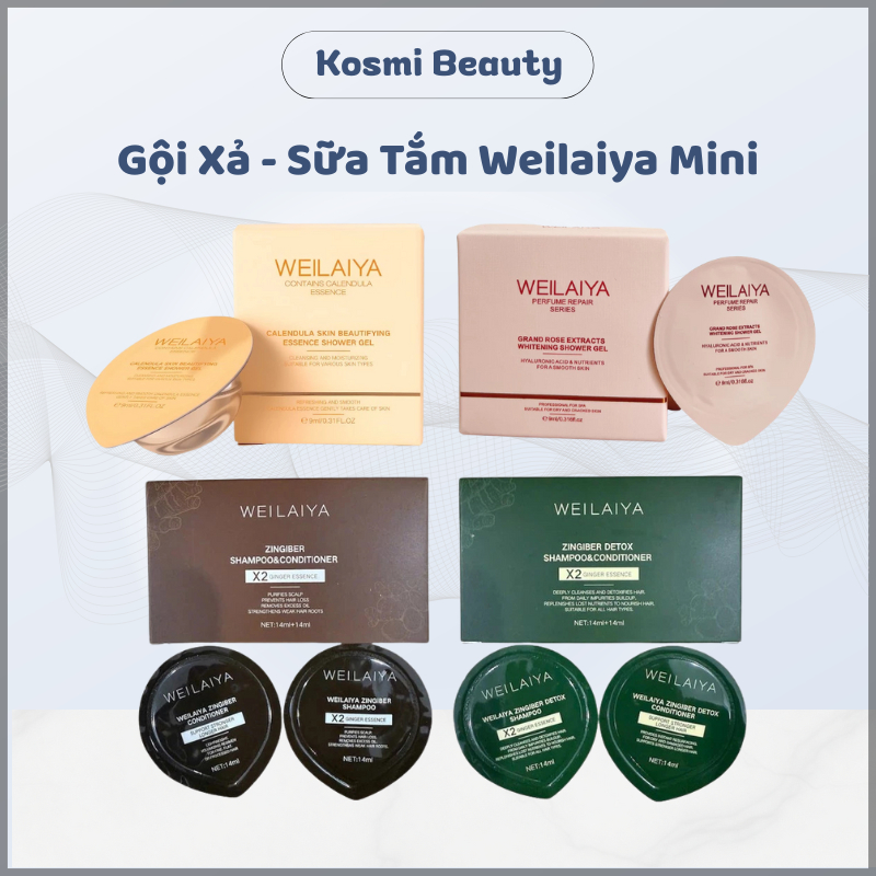 Sữa tắm weilaiya Gội xả weilaiya mini bộ sản phẩm Weilaiya - Kosmi Beauty
