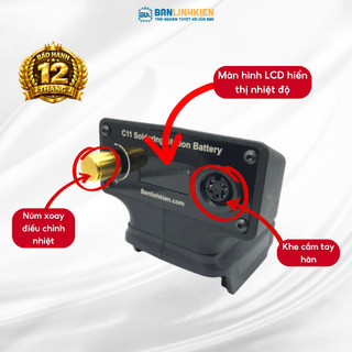 Trạm hàn c11 Banlinhkien cài đặt thời gian chờ cài đặt nhiệt độ cảnh báo ngắt tay hàn bảo hành 12 tháng