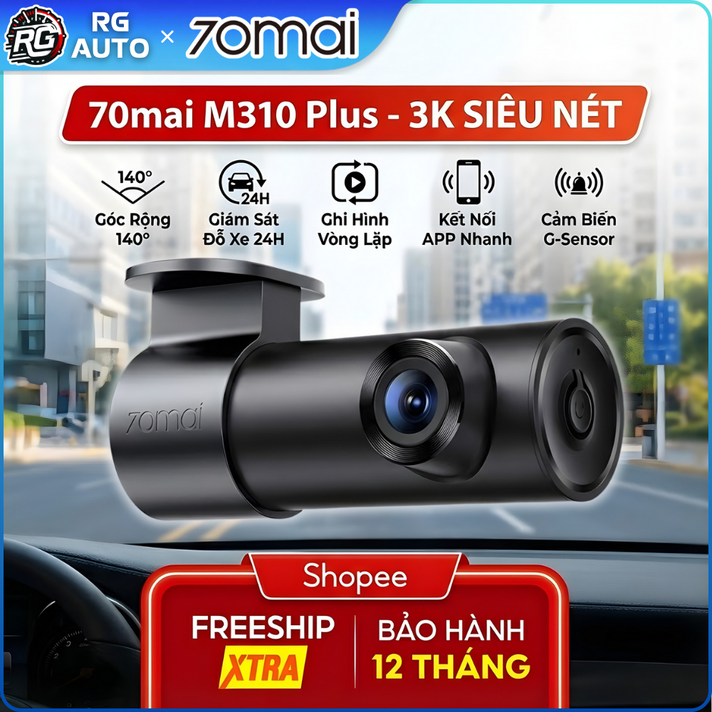 Camera Hành Trình 70MAI M310 Plus 3K Phiên Bản Quốc Tế – Ghi Hình 3K HD, Ra Lệnh Giọng Nói