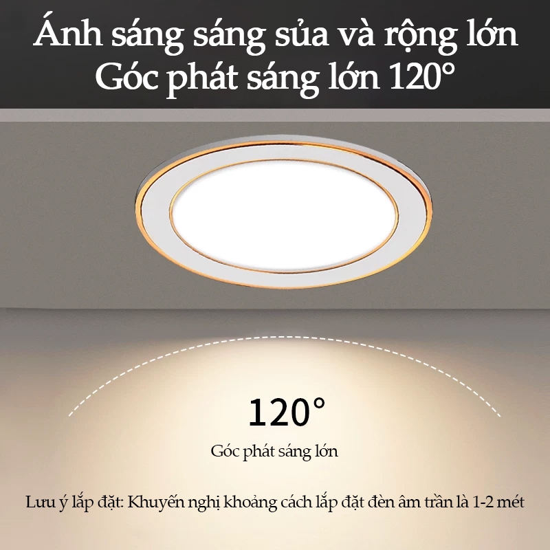 Đèn led âm trần Rạng Đông 10W, 12W, 8W AT04, Đèn downlight Rạng Đông sáng-màu trắng / màu ấm