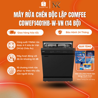[MIỄN PHÍ LẮP ĐẶT TOÀN QUỐC] Máy rửa chén thông minh COMFEE CDWEF1401HB-W-VN - 14 bộ - Bảo hành 24 tháng