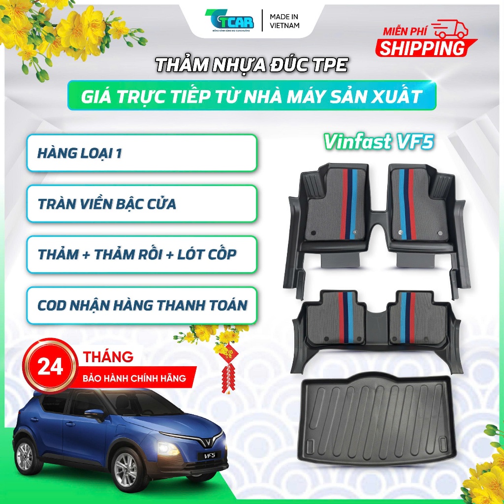 Thảm Sàn VinFast VF5 TPE Nguyên Khối