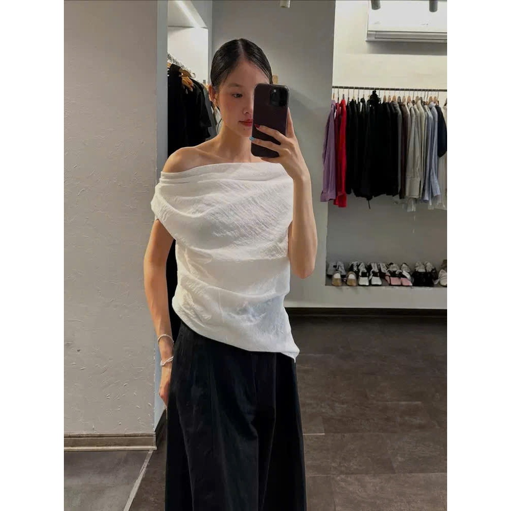 LERON TOP HATHA STORE - ÁO TRỄ VAI TƠ 2 LỚP XINH SANG TIỂU THƯ