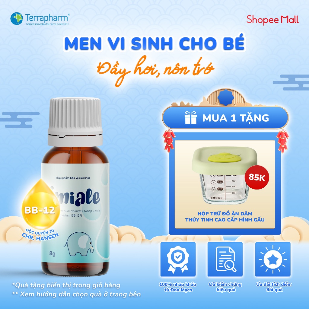 [CÓ QUÀ TẶNG] Men vi sinh IMIALE cho bé nôn trớ, ọc sữa, đầy hơi, sôi bụng