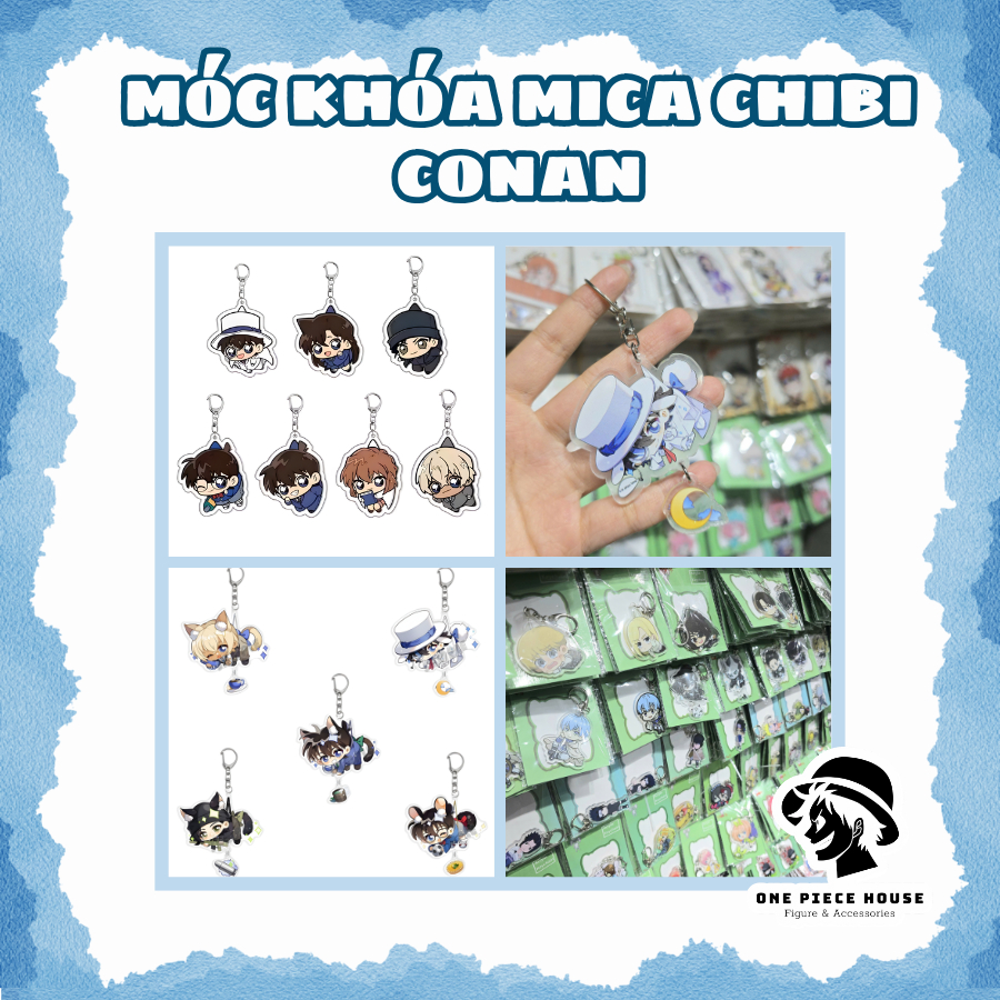 Móc Khóa Mica Chibi Anime Conan, Móc khóa Anime Đeo Túi, Balo Dễ Thương  - Chọn nhân vật - Đọc mô tả