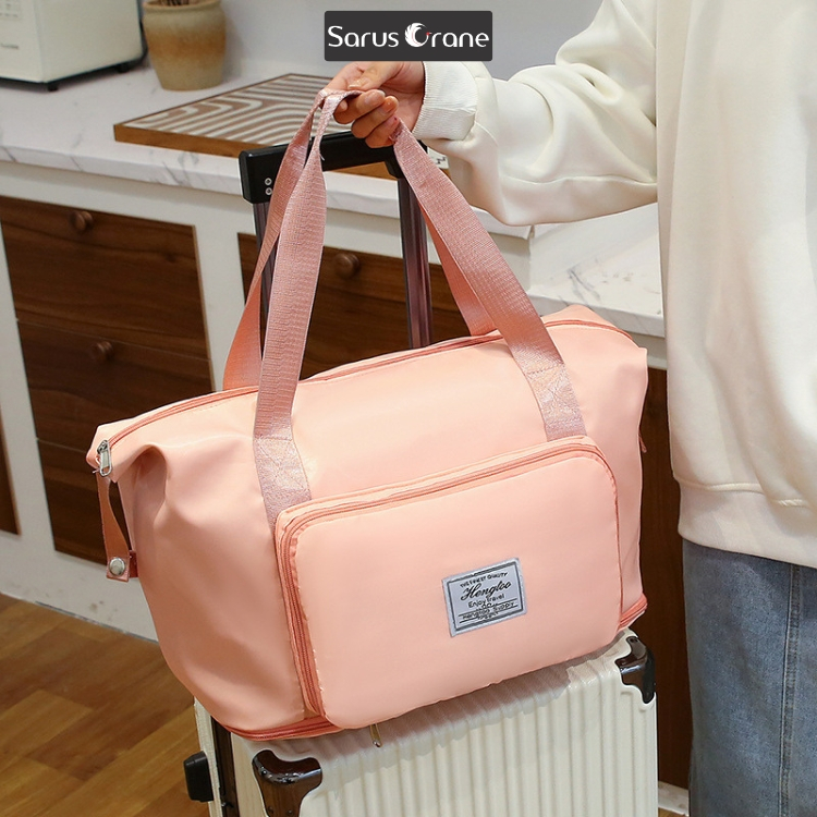 Túi Xách Du Lịch 2 Tầng Đa Năng, Giải Pháp Tách Biệt Giày & Đồ Ướt, Vải Dù Chống Thấm Size Lớn 42cm