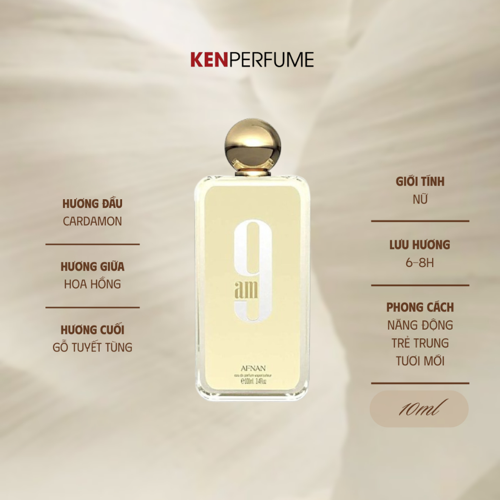 10ML Afnan 9AM | Nước Hoa Nữ | Ken Perfume