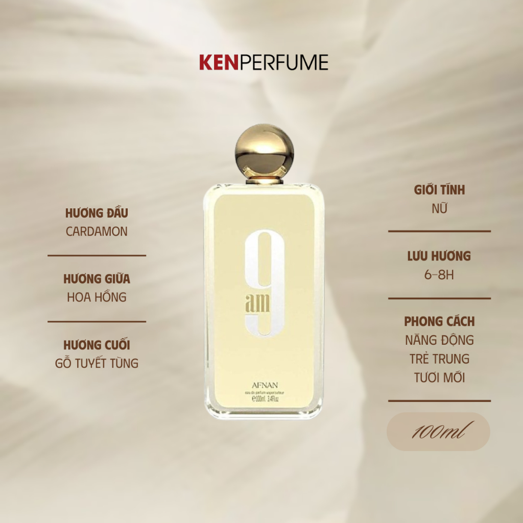 Nước hoa Fullsize 100ML Afnan 9AM | Nước Hoa Nữ | Ken Perfume