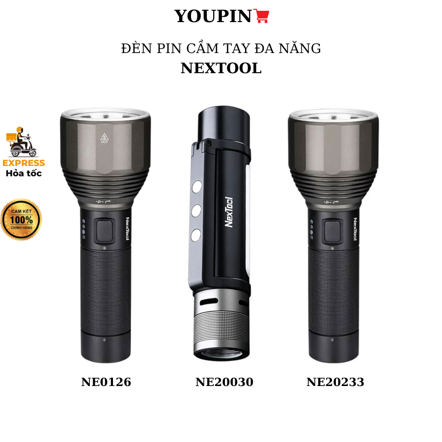 Đèn pin cầm tay Nextool NE0126, Nextool NE20322, Nextool NE20030 - Bảo hành 3 tháng