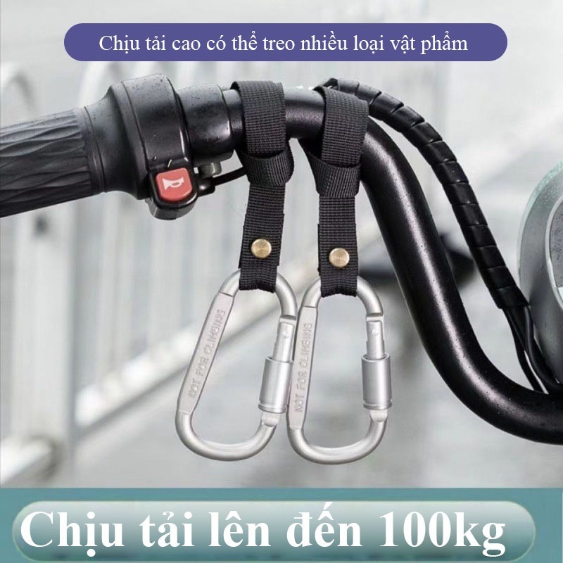 Móc Treo Nhôm Chữ D MAOKE Móc Khóa Treo Đồ Chịu Lực Dành Cho Xe Máy Xe Đạp Dã Ngoại Bền Chắc Tiện Lợi Đa Năng