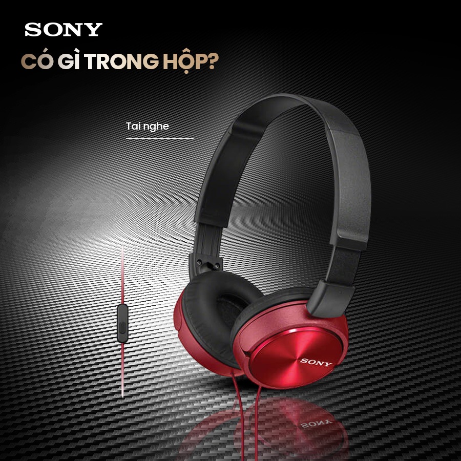 Tai nghe có dây Sony MDR-ZX310AP thiết kế gập gọn, màng loa Neodymium cho âm thanh mạnh mẽ, chuẩn âm | BigBuy360 - bigbuy360.vn