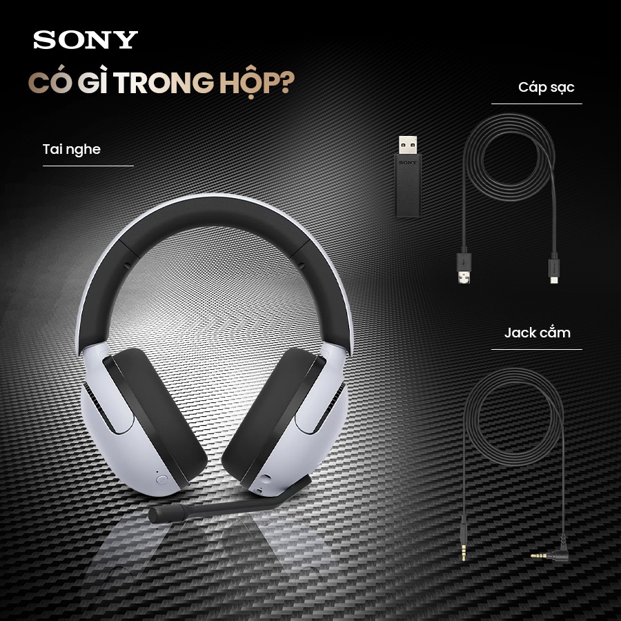 Tai nghe bluetooth Sony INZONE H5 chuyên game, âm thanh vòm sống động, mic lọc ồn | BigBuy360 - bigbuy360.vn