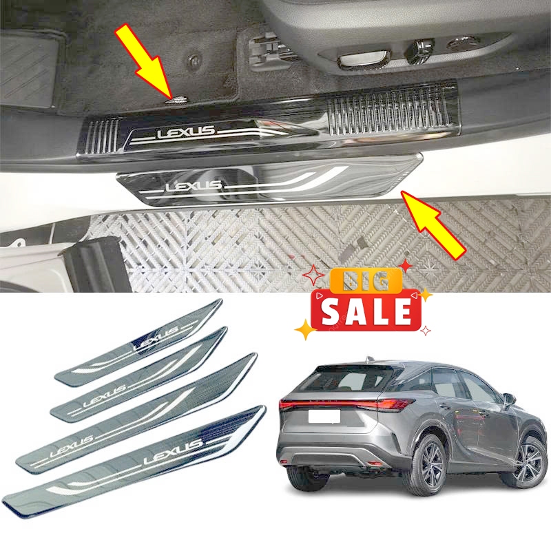 Ốp Bậc Cửa Chống Xước RX350 500h 2023 2024 2025 2026 - Bộ Ốp Bậc Dẫm Cửa Lexus RX350/500h