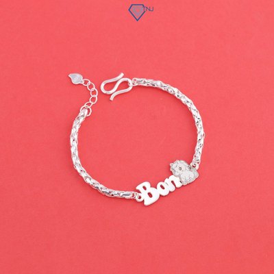 Lắc bạc cho bé hình ngựa baby khắc tên, biệt danh của bé ở nhà LTT0215 - Trang Sức TNJ