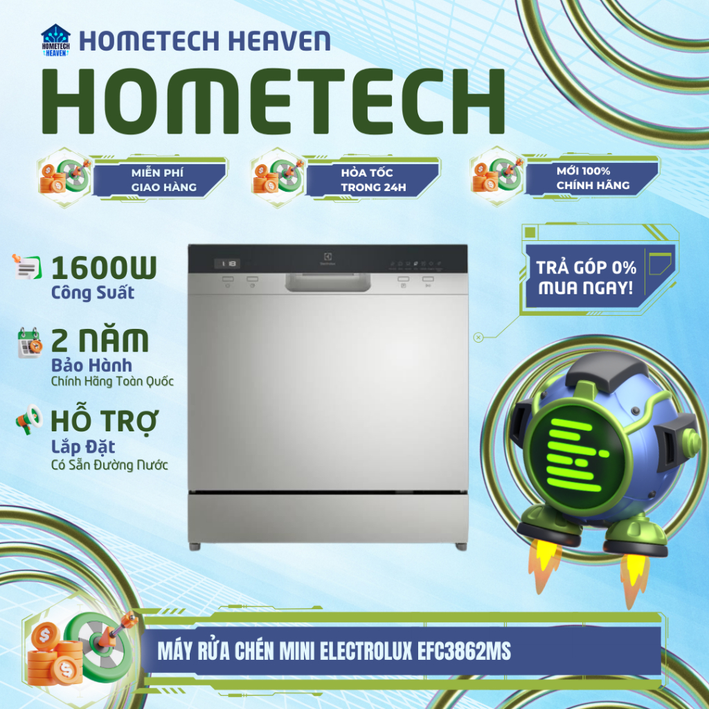 EFC3862MS - Máy rửa chén mini Electrolux EFC3862MS - CHÍNH HÃNG