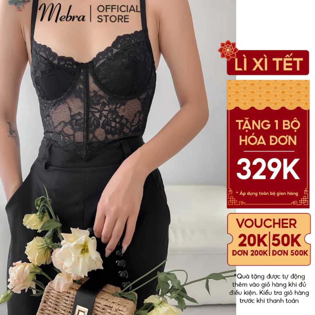 CORSET THU ĐÔNG - Áo bra corset ren nữ có gọng nâng có kèm mút rời cup chéo 3 xương chống cuộn eo cá