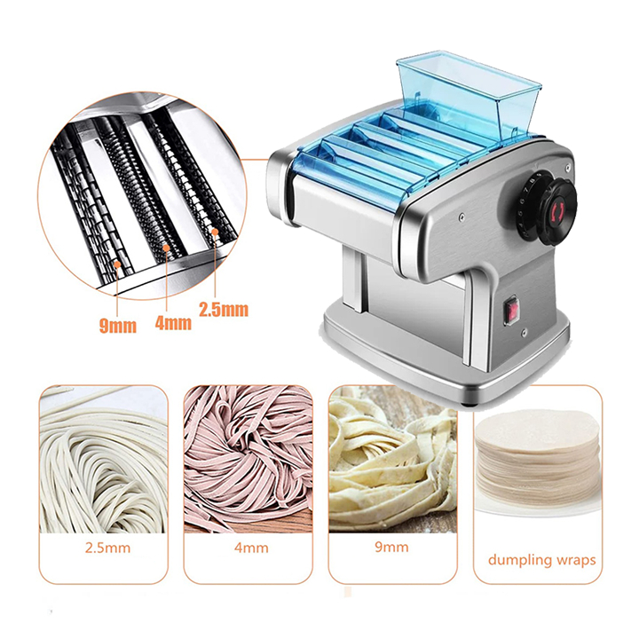 Máy cán làm vỏ bánh 3 lưỡi 135W cán mì đa năng, phù hợp gia đình và kinh doanh