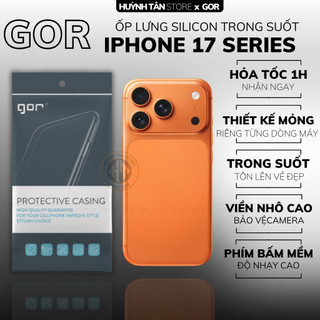 Ốp lưng đt iphone 17 pro max ip 17 air trong suốt silicon bảo vệ camera dẻo siêu mỏng chính hãng gor