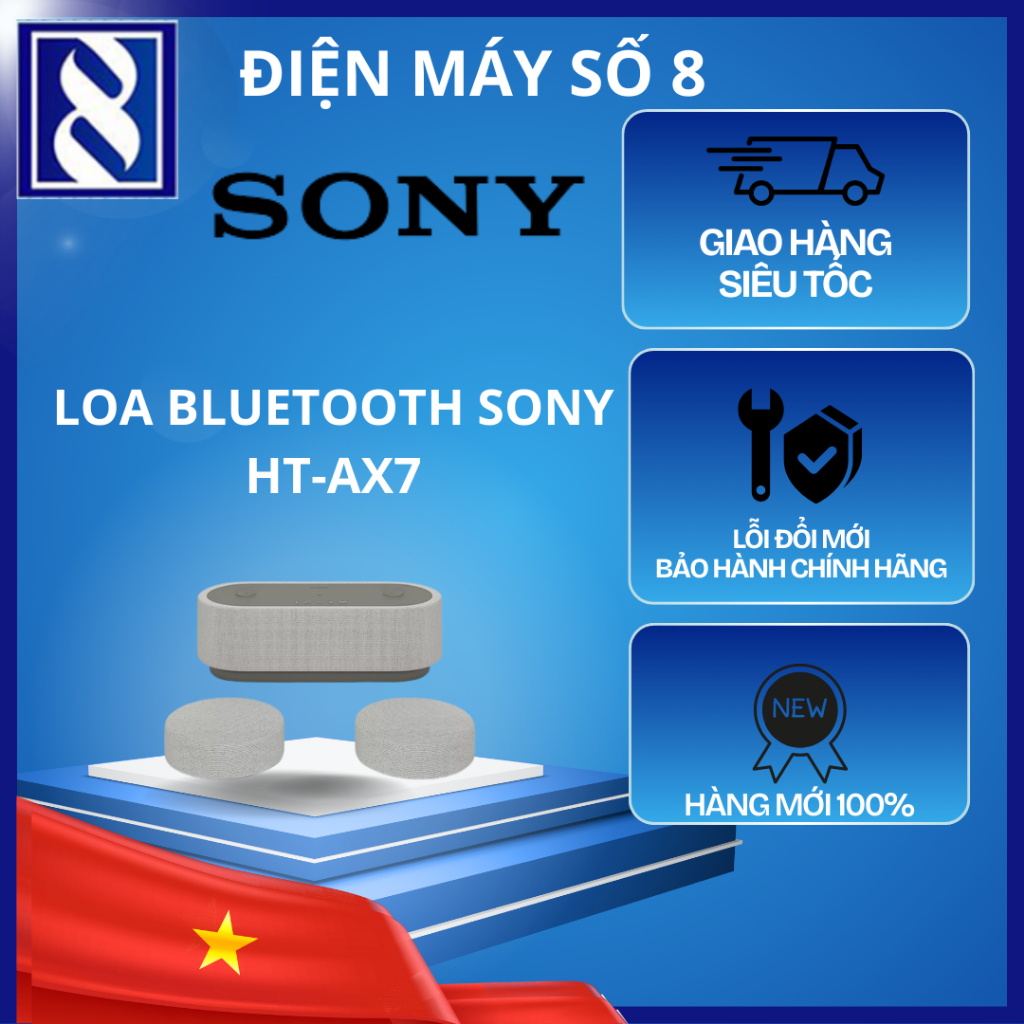 Điện Máy Số 8 | HT-AX7 | Loa Bluetooth Sony HT-AX7 - Chính Hãng