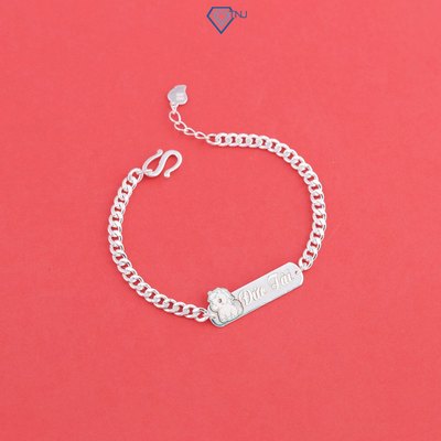 Lắc bạc cho bé hình ngựa baby mẫu thanh bạc khắc tên theo yêu cầu LTT0218 - Trang Sức TNJ