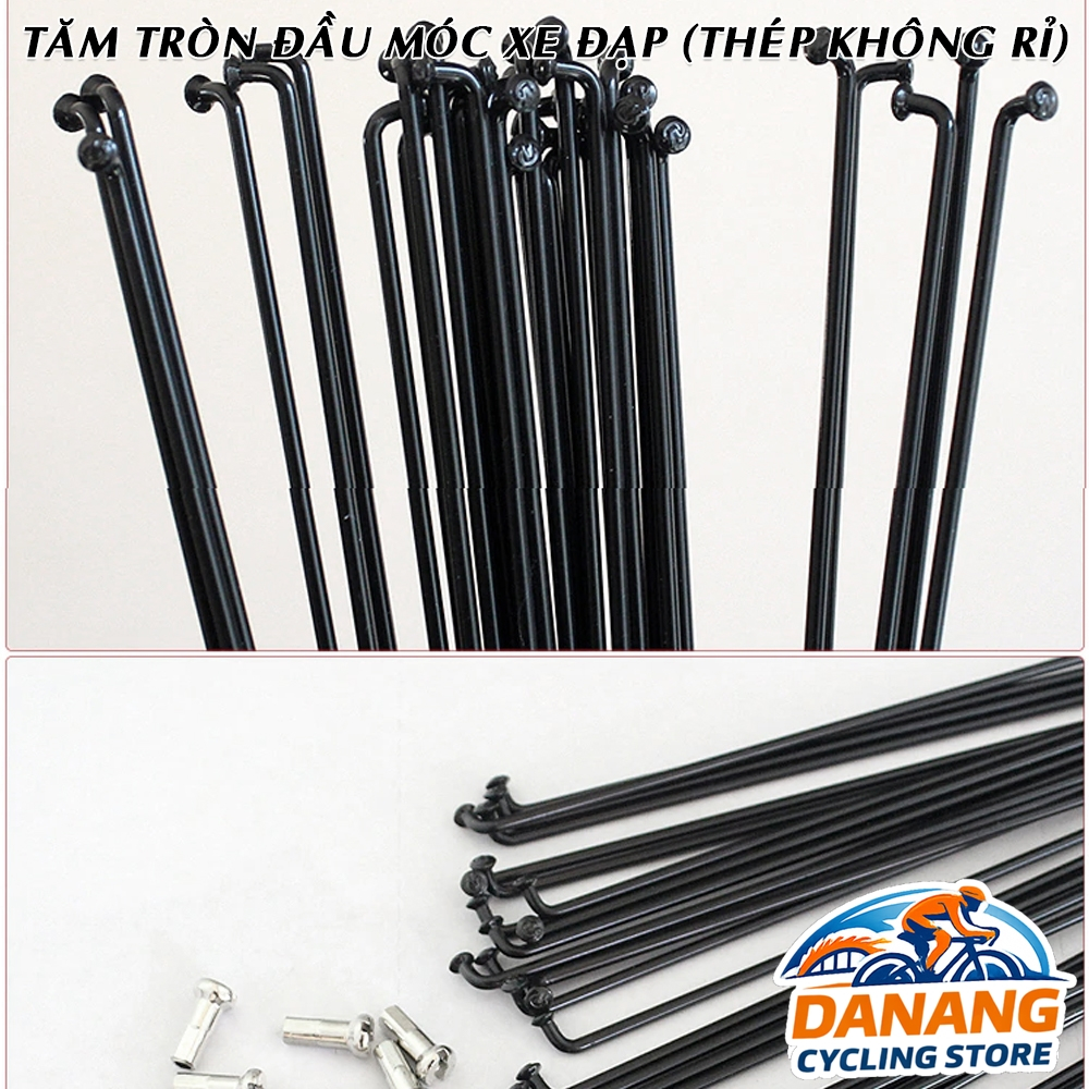 Set 5 Cây Tăm Tròn Nan Hoa Xe Đạp Không Rỉ (Đầu Móc)