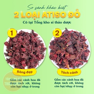 Hoa atiso đỏ khô 100g, hoa bụp giấm, hibiscus, giúp mát gan, thanh nhiệt, giải độc