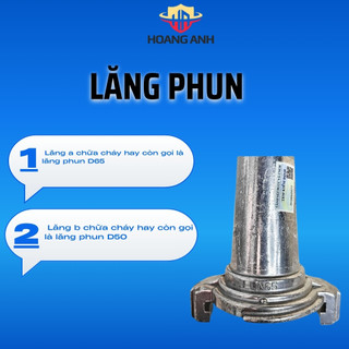 { Hoàng Anh } Lăng phun chữa cháy D50 | D65 (đúc nguyên khối bằng hợp kim gang)