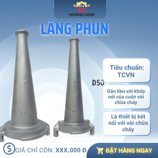 { Hoàng Anh } Lăng phun chữa cháy D50 | D65 (đúc nguyên khối bằng hợp kim gang)