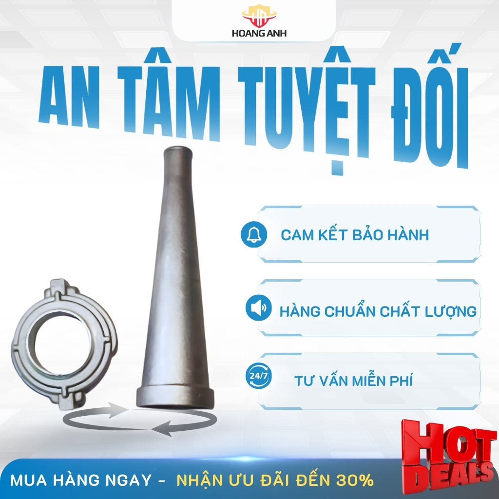 { Hoàng Anh } Lăng phun chữa cháy D50 | D65 (đúc nguyên khối bằng hợp kim gang)