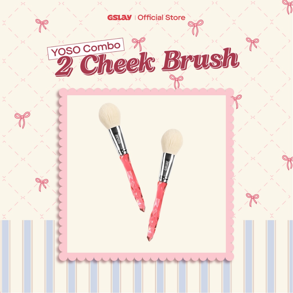 [Võ Hà Linh x GSLAY] COMBO 02 Cọ Má GSLAY YOSO Cheek Brush Red (23,5gx2) Tặng 01 Sticker 2D