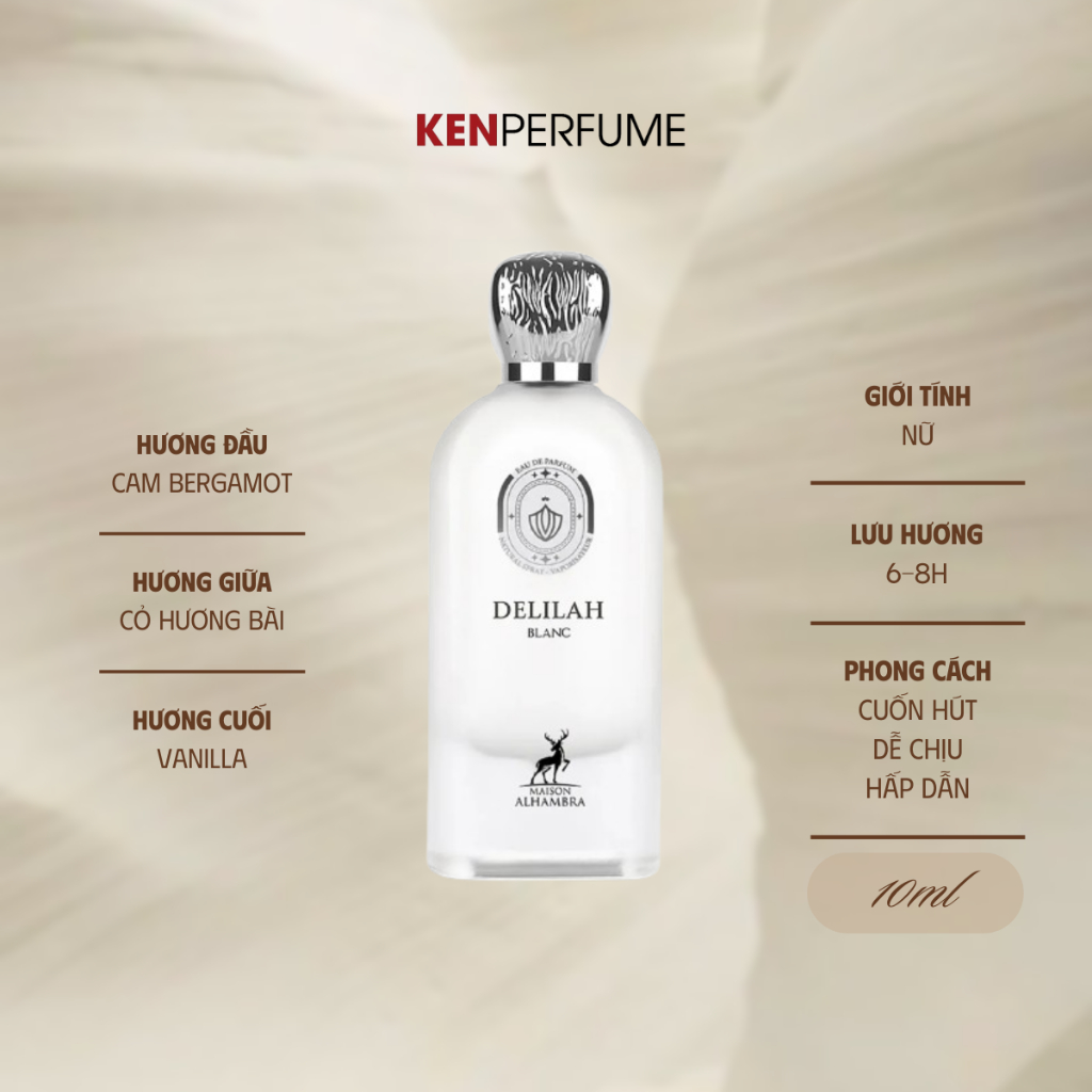 10ML Maison Alhambra Delilah Blanc | Nước Hoa Nữ | Ken Perfume