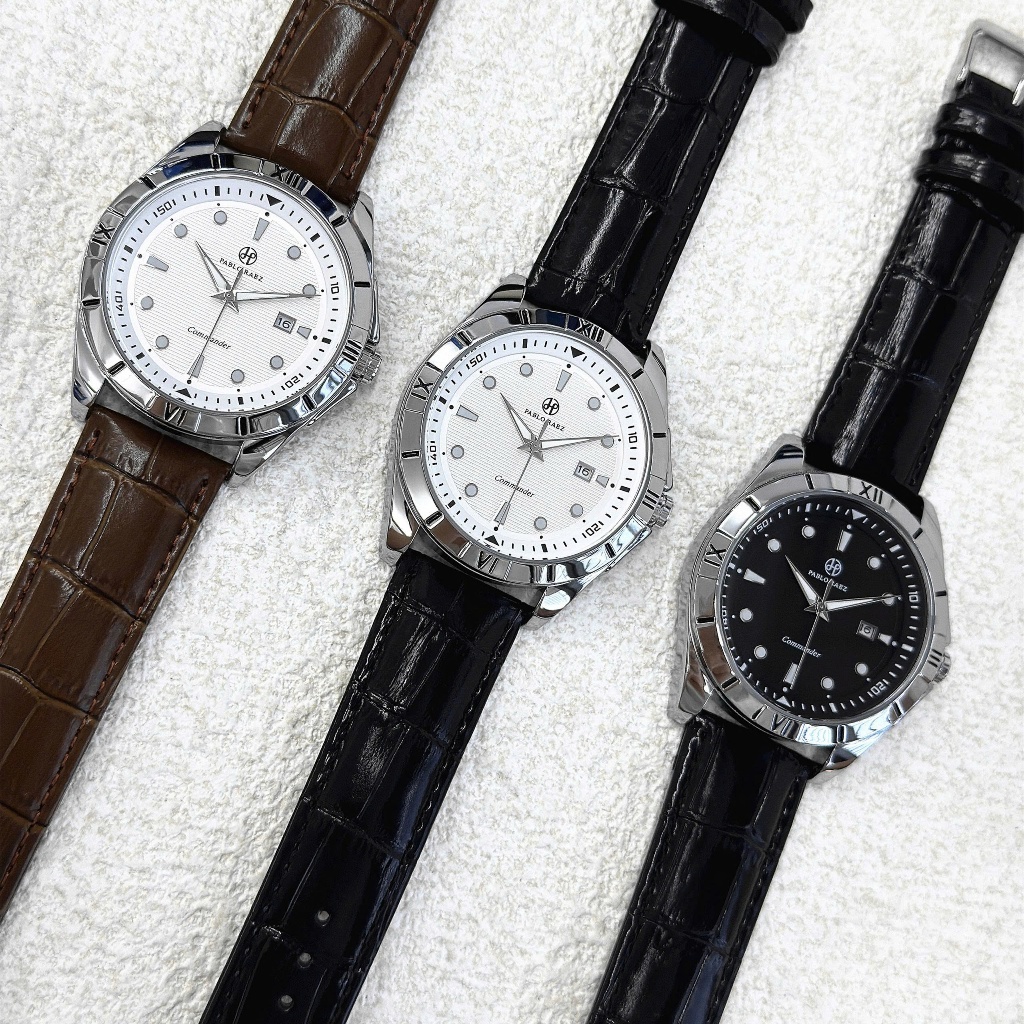 [Peinn] Đồng hồ nam dây da chính hãng PABLO RAEZ K550 cao cấp chống nước 3ATM có phản quang 40mm CAR
