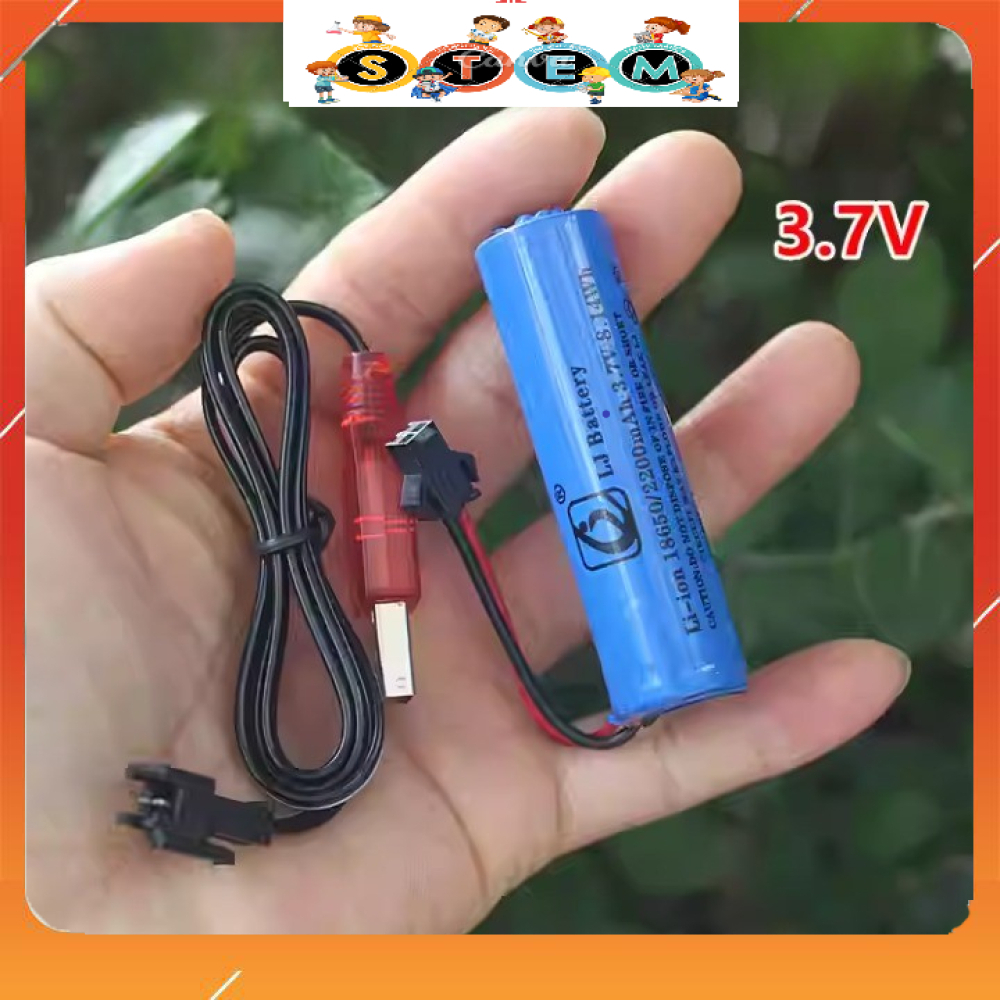 [Stem A-Z][G91] Pin Lithium 18650 Kèm Sạc USB