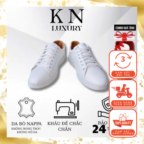 Giày Trắng Nam 4men Store Hera Kiểu Dáng Sneaker Thể Thao Phong Cách Trẻ Trung Công Sở Bằng Da Bò Na
