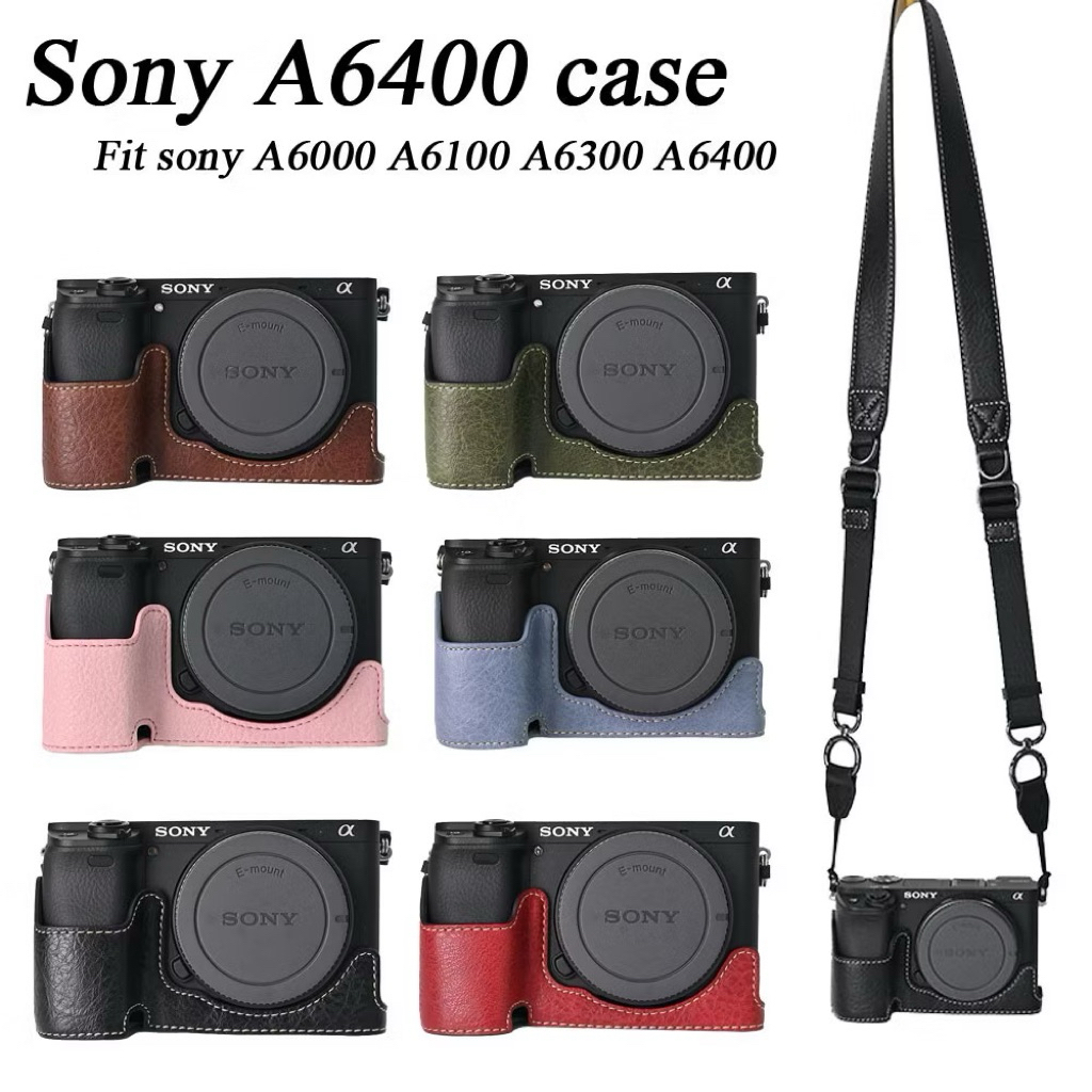 [SẴN HN] Case Ốp da PU Bảo Vệ Vỏ Cho Máy Ảnh Sony A6400