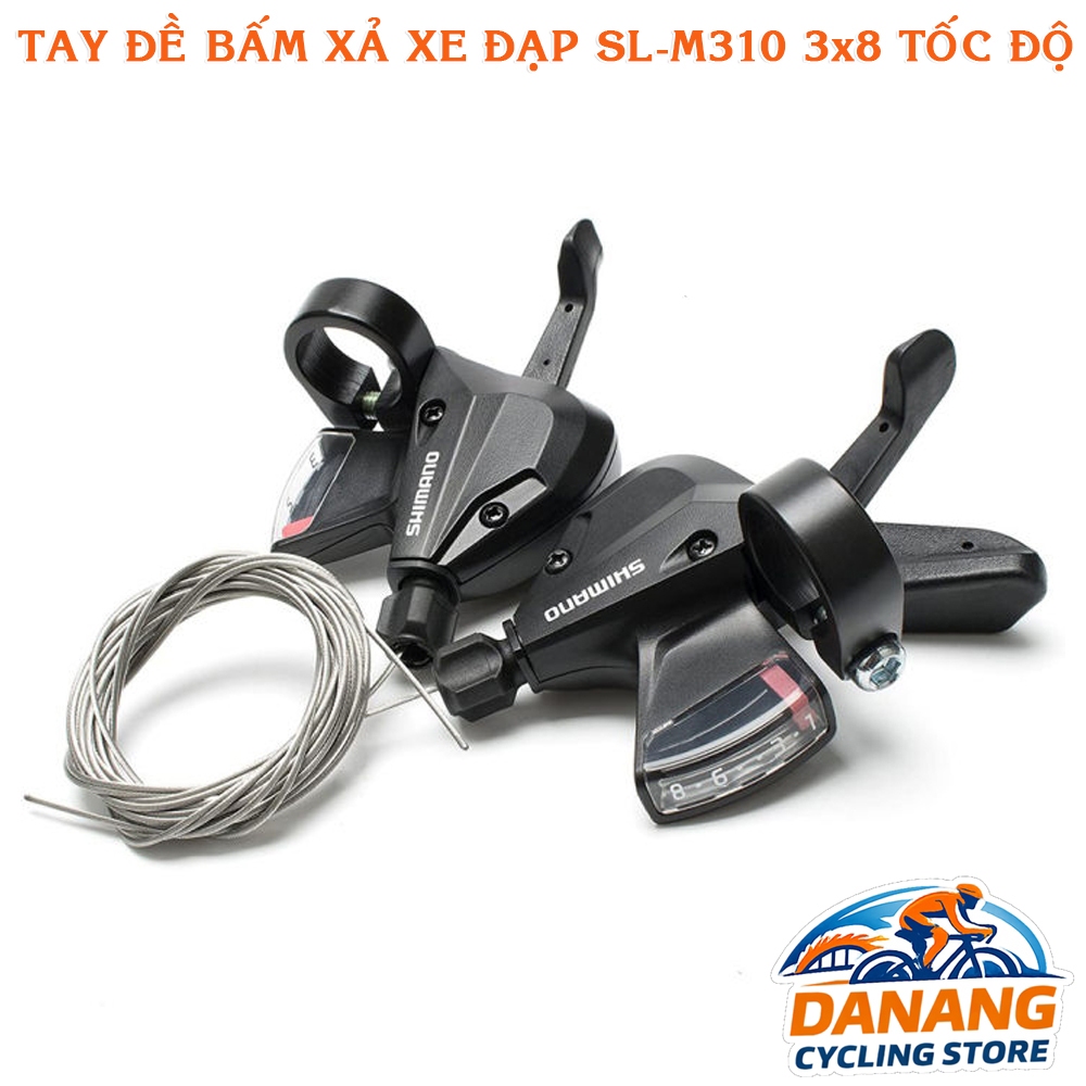 Tay Đề Bấm Xả Xe Đạp M310 3×8 Tốc Độ
