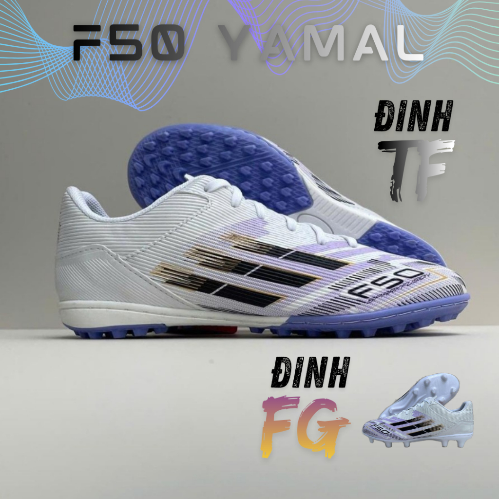 Giày Bóng Đá F50 Yamal đinh TF/FG – Gót Đệm EVA thương hiệu IJOMI
