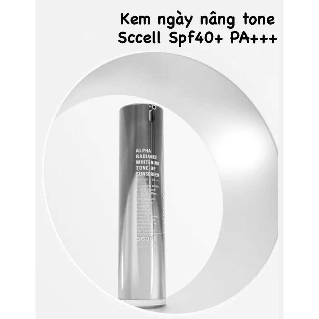 Kem ngày Sccell Alpha Radiance Whitening Tone-Up Sun Cream SPF40+ PA+++ 50g