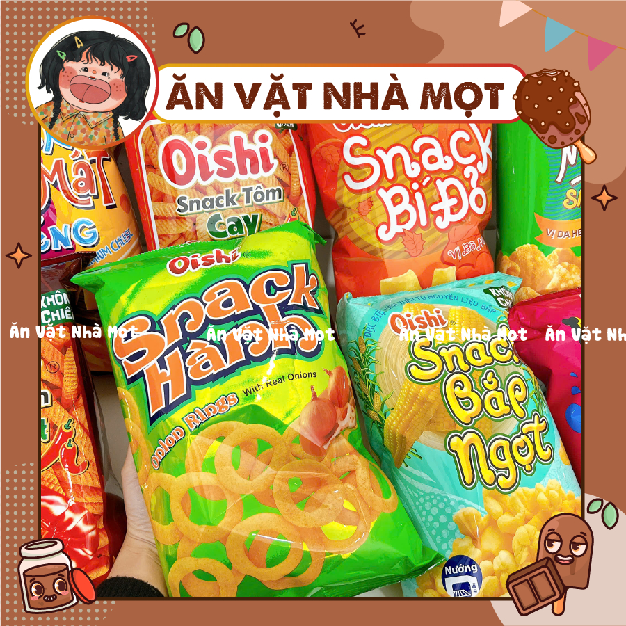 [GÓI SIÊU TO KHỔNG LỒ 110G] Bim bim Oishi đủ 8 vị hàng chính hãng